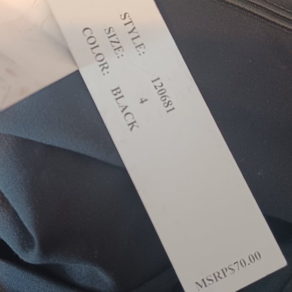 Essentials By A.B.S Black Pants Size 4 NWT - Picture 2 of 3